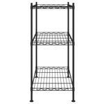 Casa si Gradina - Mobilier - Biblioteci si rafturi - Rafturi - Raft de depozitare, 3 niveluri, negru, 60 x 35 x 76 cm, 150 kg - Infinity.ro