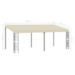 Casa si Gradina - Gradina si terasa - Umbrele si pavilioane - Pavilioane - Pavilion de perete, crem, 3 x 6 m, material textil - Infinity.ro