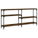 Casa si Gradina - Mobilier - Comode si corpuri - Console - Masuta consola, stejar fumuriu, 160x29x75 cm, lemn prelucrat - Infinity.ro