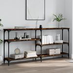 Casa si Gradina - Mobilier - Comode si corpuri - Console - Masuta consola, stejar fumuriu, 160x29x75 cm, lemn prelucrat - Infinity.ro