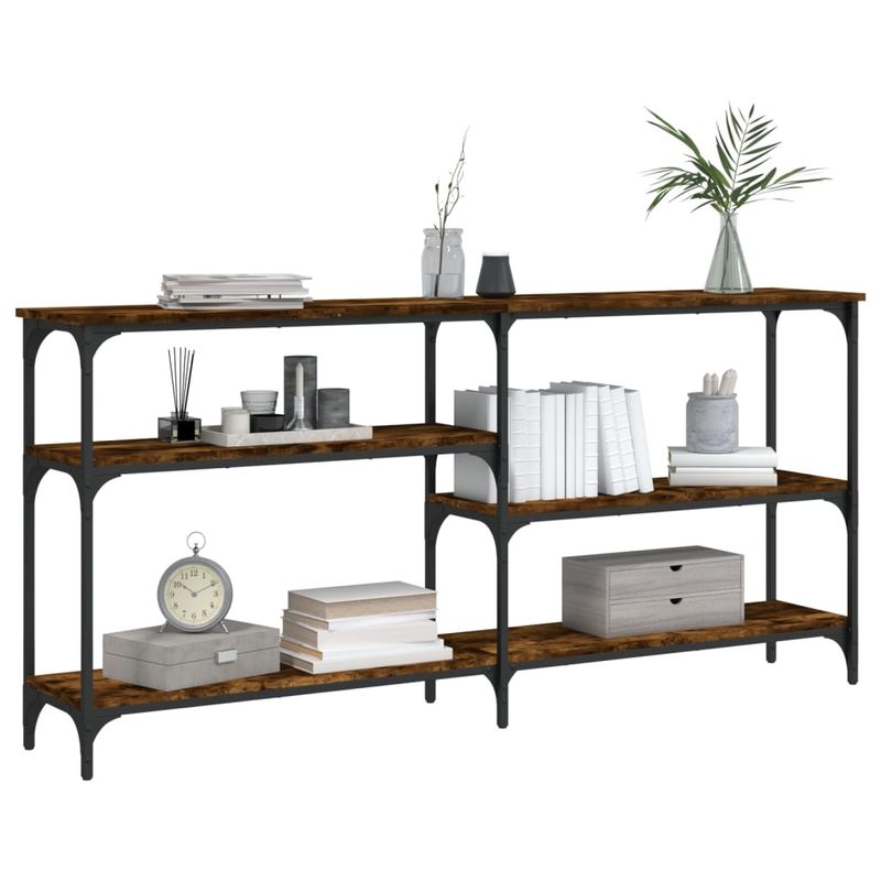 Casa si Gradina - Mobilier - Comode si corpuri - Console - Masuta consola, stejar fumuriu, 160x29x75 cm, lemn prelucrat - Infinity.ro