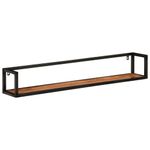 Casa si Gradina - Mobilier - Biblioteci si rafturi - Rafturi - Rafturi de perete 2 buc. 110x17x17 cm lemn masiv acacia si fier - Infinity.ro