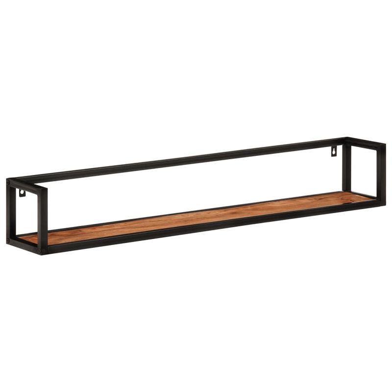 Casa si Gradina - Mobilier - Biblioteci si rafturi - Rafturi - Rafturi de perete 2 buc. 110x17x17 cm lemn masiv acacia si fier - Infinity.ro