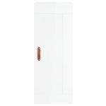 Casa si Gradina - Mobilier - Comode si corpuri - Comode - Dulap inalt, alb extralucios, 34,5x34x180 cm, lemn prelucrat - Infinity.ro
