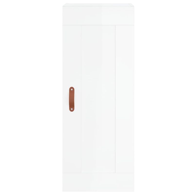 Casa si Gradina - Mobilier - Comode si corpuri - Comode - Dulap inalt, alb extralucios, 34,5x34x180 cm, lemn prelucrat - Infinity.ro