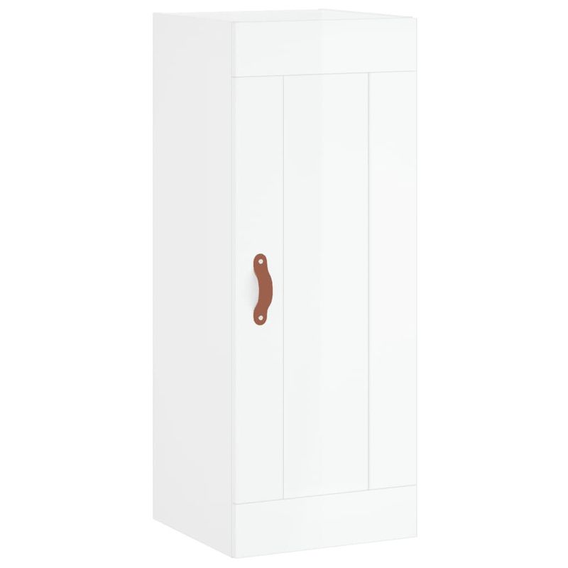 Casa si Gradina - Mobilier - Comode si corpuri - Comode - Dulap inalt, alb extralucios, 34,5x34x180 cm, lemn prelucrat - Infinity.ro