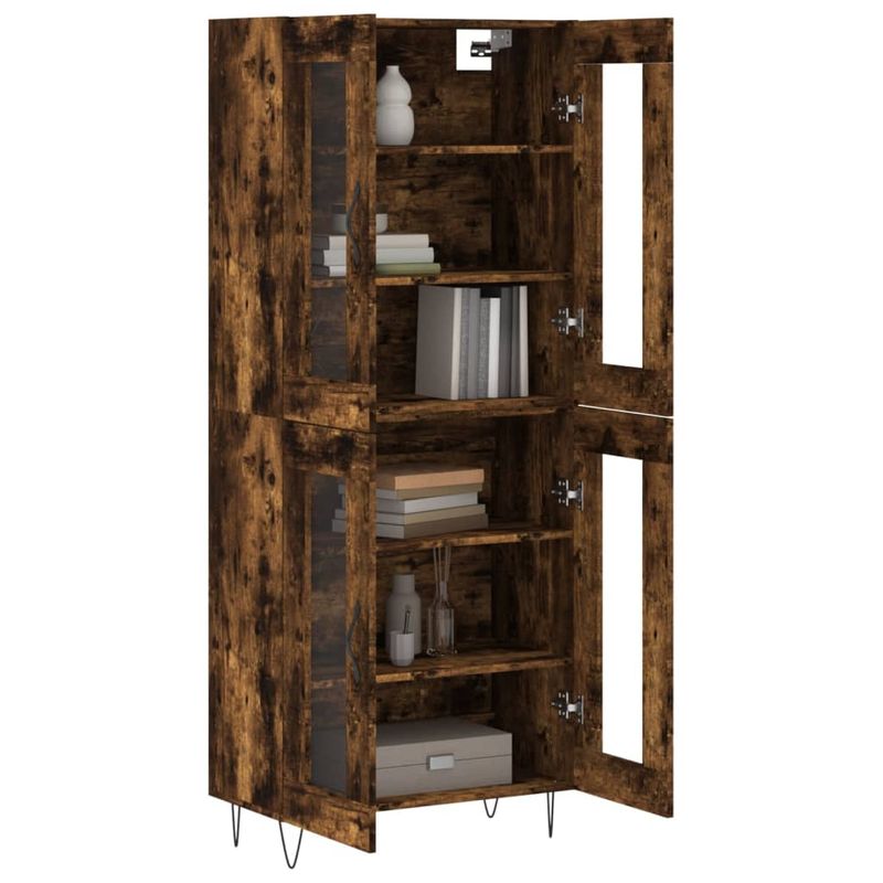 Casa si Gradina - Mobilier - Comode si corpuri - Corpuri bucatarie - Dulap inalt, stejar fumuriu, 69,5x34x180, lemn compozit - Infinity.ro