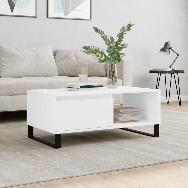 Casa si Gradina - Mobilier - Mese si birouri - Masute de cafea - Masuta de cafea, alb, 90x50x36,5 cm, lemn prelucrat - Infinity.ro