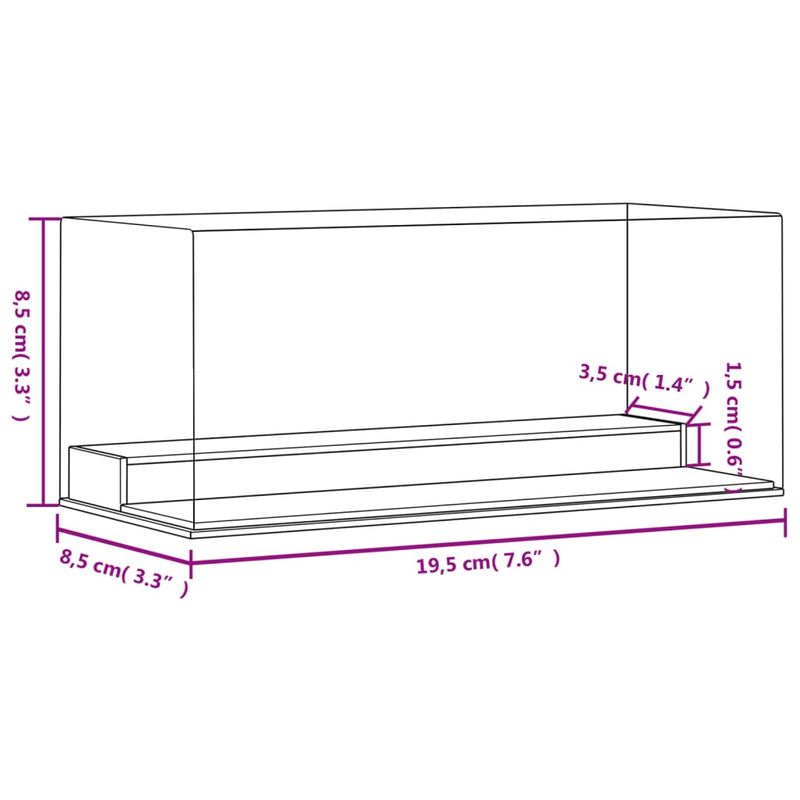 Casa si Gradina - Decoratiuni - DIY - Manechine plastic - Cutie de prezentare, transparent, 19,5x8,5x8,5 cm, acril - Infinity.ro