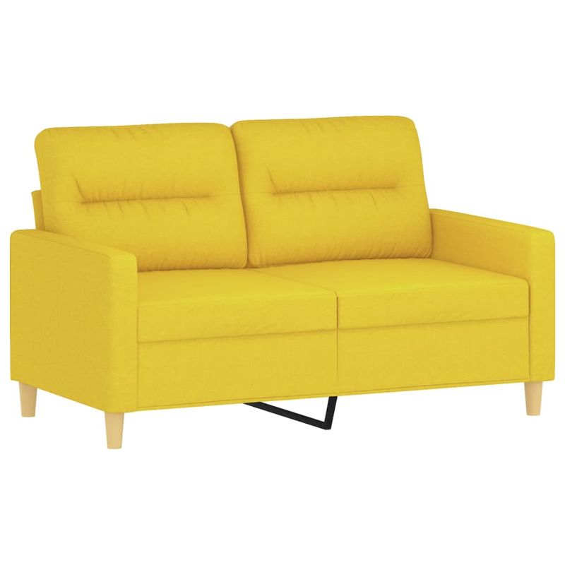 Casa si Gradina - Mobilier - Seturi de mobilier - Seturi living - Set de canapele cu perne, 3 piese, galben deschis, textil - Infinity.ro