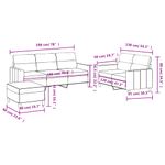 Casa si Gradina - Mobilier - Seturi de mobilier - Seturi living - Set de canapele cu perne, 3 piese, galben deschis, textil - Infinity.ro