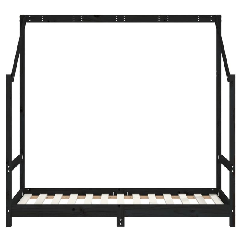 Casa si Gradina - Mobilier - Mobilier copii - Patuturi copii - Cadru de pat pentru copii, negru, 80x160 cm, lemn masiv de pin - Infinity.ro