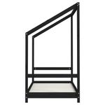 Casa si Gradina - Mobilier - Mobilier copii - Patuturi copii - Cadru de pat pentru copii, negru, 80x160 cm, lemn masiv de pin - Infinity.ro