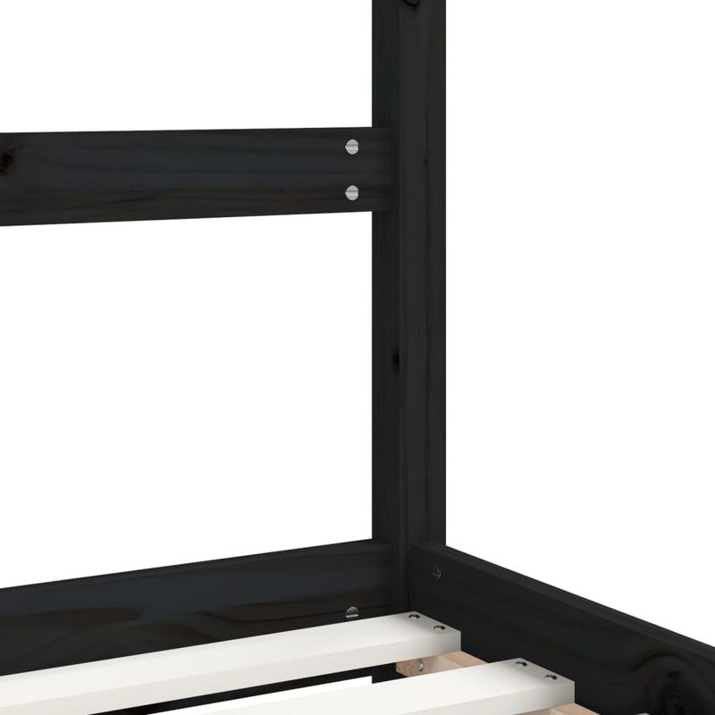 Casa si Gradina - Mobilier - Mobilier copii - Patuturi copii - Cadru de pat pentru copii, negru, 80x160 cm, lemn masiv de pin - Infinity.ro