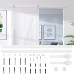 Casa si Gradina - Constructii - Usi interior, exterior si garaj - Accesorii usi - Set feronerie pentru usi glisante, alb, 200 cm, otel - Infinity.ro