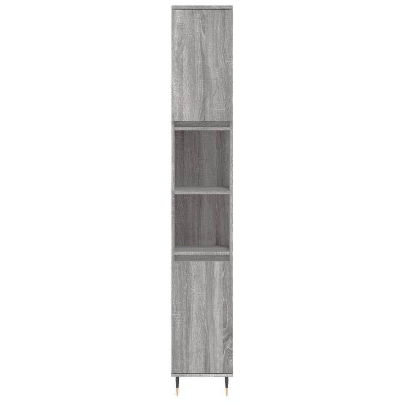 Casa si Gradina - Mobilier - Seturi de mobilier - Seturi baie - Set mobilier de baie, 3 piese, gri sonoma, lemn prelucrat - Infinity.ro