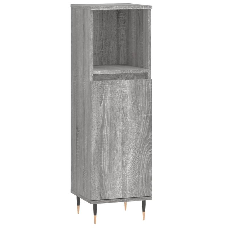 Casa si Gradina - Mobilier - Seturi de mobilier - Seturi baie - Set mobilier de baie, 3 piese, gri sonoma, lemn prelucrat - Infinity.ro