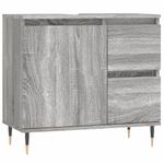 Casa si Gradina - Mobilier - Seturi de mobilier - Seturi baie - Set mobilier de baie, 3 piese, gri sonoma, lemn prelucrat - Infinity.ro