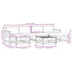 Casa si Gradina - Gradina si terasa - Mobilier exterior - Seturi mobila gradina - Set mobilier de gradina cu perne, 7 piese, gri, lemn masiv - Infinity.ro