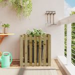 Casa si Gradina - Gradinarit si plante - Plante si ghivece - Ghivece si suporturi - Jardiniera gradina cu design gard, 70x70x70 cm, lemn pin tratat - Infinity.ro
