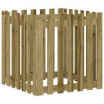 Casa si Gradina - Gradinarit si plante - Plante si ghivece - Ghivece si suporturi - Jardiniera gradina cu design gard, 70x70x70 cm, lemn pin tratat - Infinity.ro