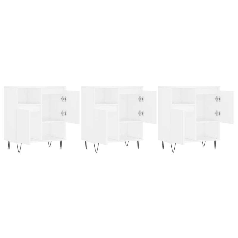 Casa si Gradina - Mobilier - Comode si corpuri - Comode - Servante, 3 piese, alb, lemn prelucrat - Infinity.ro