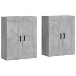 Casa si Gradina - Mobilier - Comode si corpuri - Comode - Dulapuri de perete, 2 buc., gri beton, lemn prelucrat - Infinity.ro