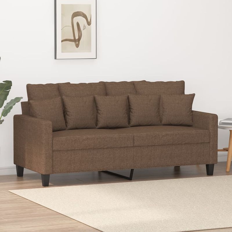 Casa si Gradina - Mobilier - Canapele si coltare - Canapele - Canapea cu 2 locuri, maro, 140 cm, material textil - Infinity.ro
