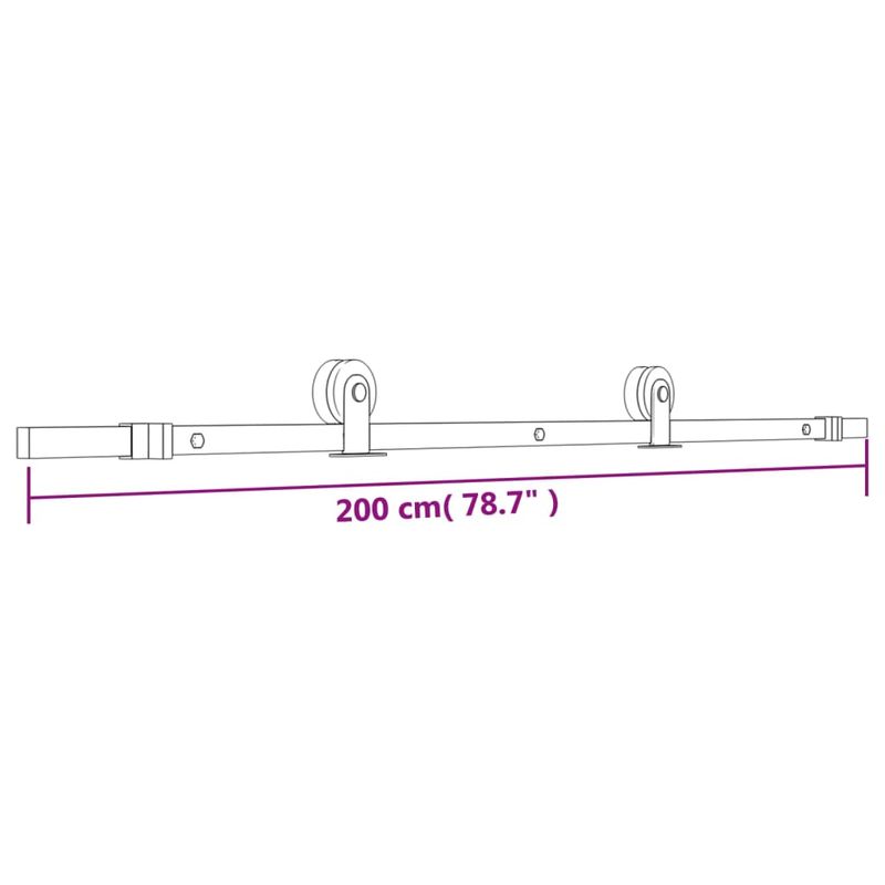 Casa si Gradina - Constructii - Usi interior, exterior si garaj - Usi interior - Usa glisanta cu set feronerie, 100x210 cm, lemn masiv de pin - Infinity.ro