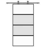 Casa si Gradina - Constructii - Usi interior, exterior si garaj - Usi interior - Usa glisanta, negru, 102,5x205 cm, sticla securizata/aluminiu - Infinity.ro