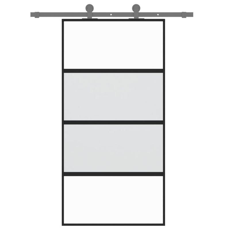 Casa si Gradina - Constructii - Usi interior, exterior si garaj - Usi interior - Usa glisanta, negru, 102,5x205 cm, sticla securizata/aluminiu - Infinity.ro