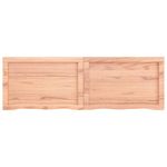 Casa si Gradina - Mobilier - Feronerie si accesorii mobila - Blat de masa maro 120x40x(2-6) cm, lemn masiv stejar tratat, maro deschis - Infinity.ro