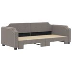 Casa si Gradina - Mobilier - Paturi si accesorii - Paturi - Pat de zi cu extensie, gri taupe, 100x200 cm, textil - Infinity.ro