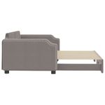 Casa si Gradina - Mobilier - Paturi si accesorii - Paturi - Pat de zi cu extensie, gri taupe, 100x200 cm, textil - Infinity.ro