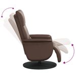 Ingrijire personala si Cosmetice - Sanatate si wellness - Articole wellness - Fotolii de masaj - Fotoliu de masaj rabatabil cu suport picioare, maro, piele eco - Infinity.ro