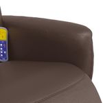 Ingrijire personala si Cosmetice - Sanatate si wellness - Articole wellness - Fotolii de masaj - Fotoliu de masaj rabatabil cu suport picioare, maro, piele eco - Infinity.ro