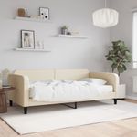 Casa si Gradina - Mobilier - Paturi si accesorii - Paturi - Pat de zi cu saltea, crem, 80x200 cm, textil - Infinity.ro