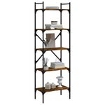 Casa si Gradina - Mobilier - Biblioteci si rafturi - Biblioteci - Biblioteca cu 5 niveluri, stejar fumuriu, 56x31,5x174 cm, lemn - Infinity.ro