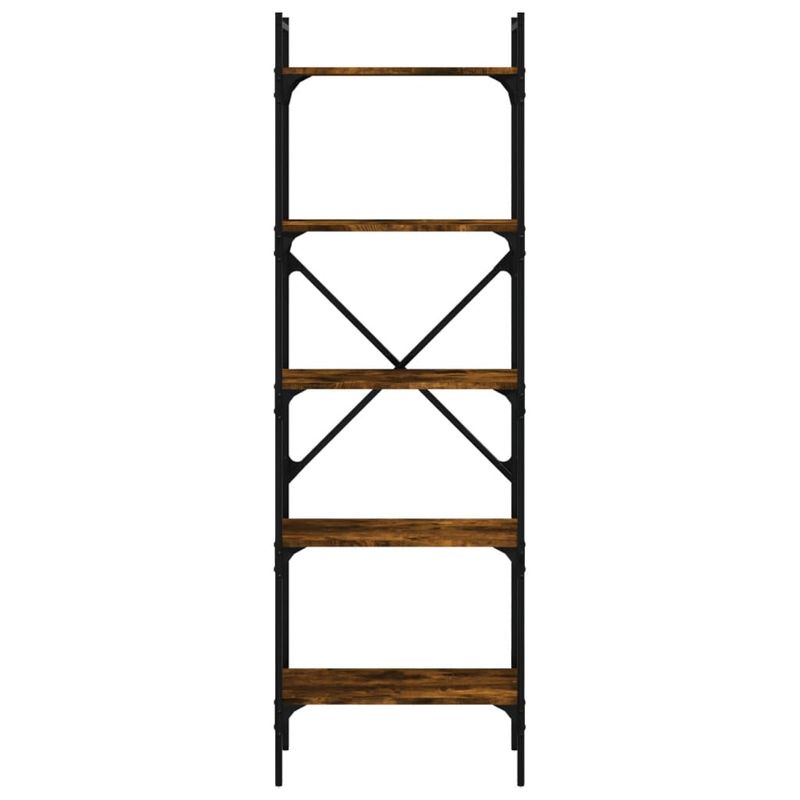Casa si Gradina - Mobilier - Biblioteci si rafturi - Biblioteci - Biblioteca cu 5 niveluri, stejar fumuriu, 56x31,5x174 cm, lemn - Infinity.ro