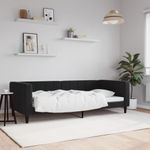Casa si Gradina - Mobilier - Paturi si accesorii - Paturi - Pat de zi, negru, 90x190 cm, catifea - Infinity.ro