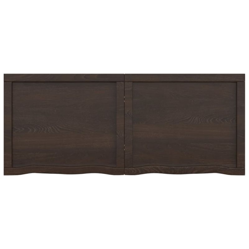 Casa si Gradina - Mobilier - Mobilier baie - Blaturi baie - Blat de baie, maro inchis, 120x50x(2-4) cm, lemn masiv tratat - Infinity.ro