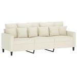 Casa si Gradina - Mobilier - Canapele si coltare - Canapele - Canapea cu 3 locuri si taburet, crem, 180 cm, catifea - Infinity.ro