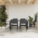Casa si Gradina - Gradina si terasa - Mobilier exterior - Seturi mobila gradina - Set mobilier de gradina, 7 piese, negru, poliratan - Infinity.ro