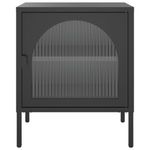 Casa si Gradina - Mobilier - Comode si corpuri - Noptiere - Noptiere, 2 buc., negru, 50x35x60 cm, sticla si otel - Infinity.ro