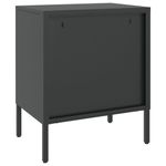 Casa si Gradina - Mobilier - Comode si corpuri - Noptiere - Noptiere, 2 buc., negru, 50x35x60 cm, sticla si otel - Infinity.ro