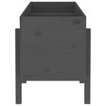 Casa si Gradina - Gradinarit si plante - Plante si ghivece - Ghivece si suporturi - Strat inaltat de gradina, gri, 121x50x57 cm, lemn masiv de pin - Infinity.ro