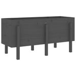 Casa si Gradina - Gradinarit si plante - Plante si ghivece - Ghivece si suporturi - Strat inaltat de gradina, gri, 121x50x57 cm, lemn masiv de pin - Infinity.ro