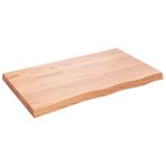 Casa si Gradina - Mobilier - Feronerie si accesorii mobila - Blat de masa maro 100x60x(2-6) cm, lemn masiv stejar tratat, maro deschis - Infinity.ro