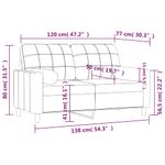 Casa si Gradina - Mobilier - Canapele si coltare - Canapele - Canapea cu 2 locuri cu pernute, negru, 120 cm, textil - Infinity.ro