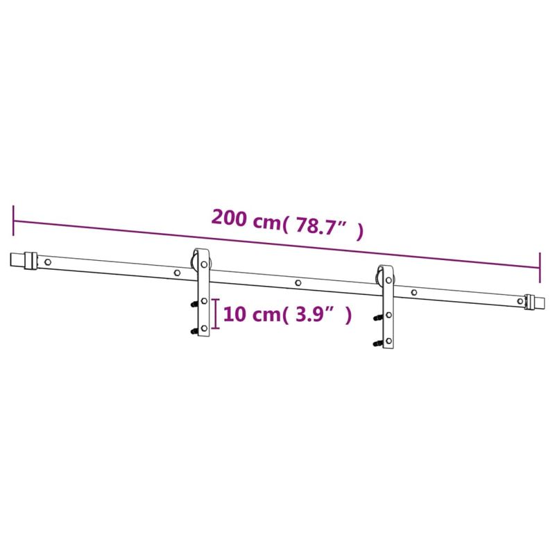 Casa si Gradina - Constructii - Usi interior, exterior si garaj - Usi interior - Usa glisanta cu set de feronerie 95x210 cm, lemn masiv de pin - Infinity.ro